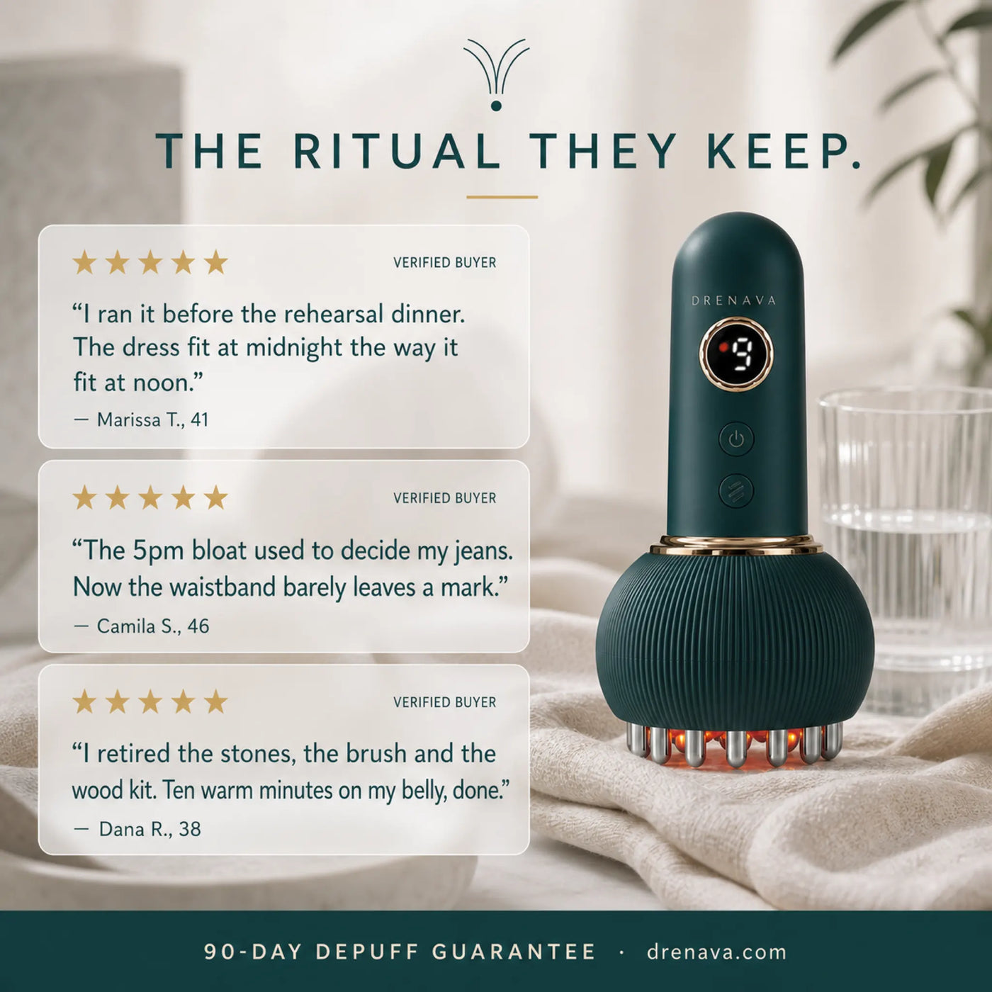 Drenava™ — Warm Brazilian Lymphatic Drainage Massager